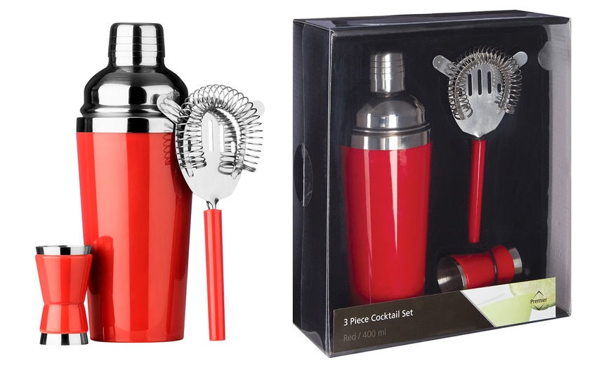 Image 3: Three-Piece Cocktail Shaker Set