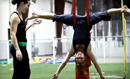One-Hour Aerial Fabric and Silks Class for One or One-Hour Aerial Class for Four at Trapeze Austin (Half Off) - Primary Image