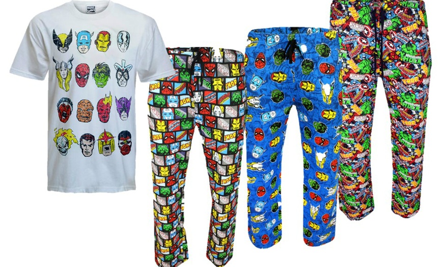 Image 1: Men's Marvel Pyjama Sets 