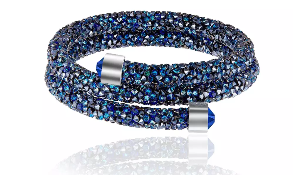 Crystal Dust Double Wrap Bracelet Made with Swarovski Elements - Primary Image