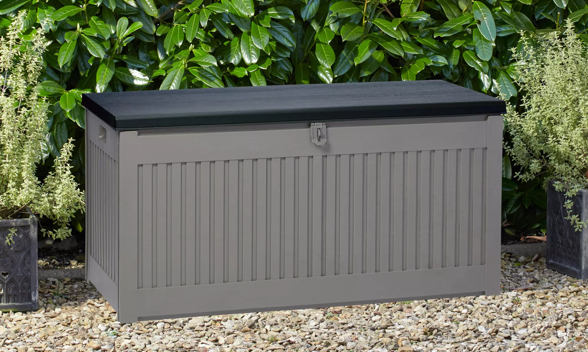 Garden Gear 270L or 490L Lockable Garden Storage with Sit on Lid