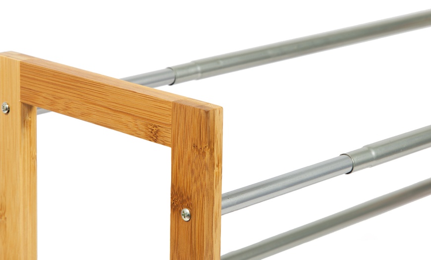 Image 4: Three-Tier Extendable Shoe Rack