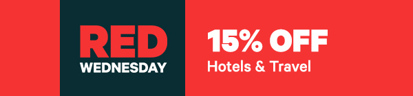 It's Red Wednesday! Get up to 30% off Local, 15% off Travel and 10% off Goods with code REDHOT