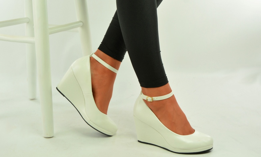 Image 14: Women's Ankle Strap Wedges