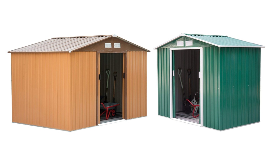 Image 1: Outsunny Lockable Garden Shed