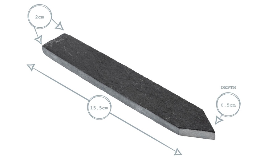 Image 13: Three- or Six-Piece Slate Tag and Marker Set