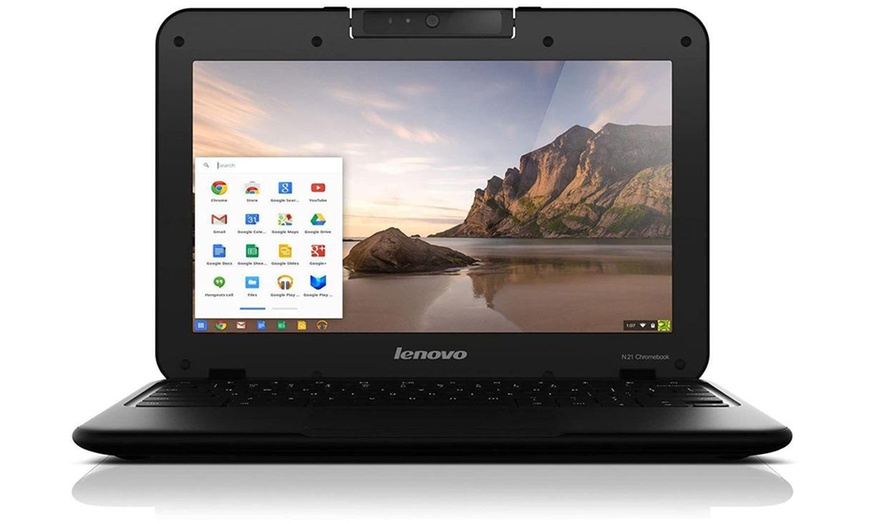 Image 1: Refurbished Lenovo Chromebook N21 Celeron N2840 11.6 inch Laptop 