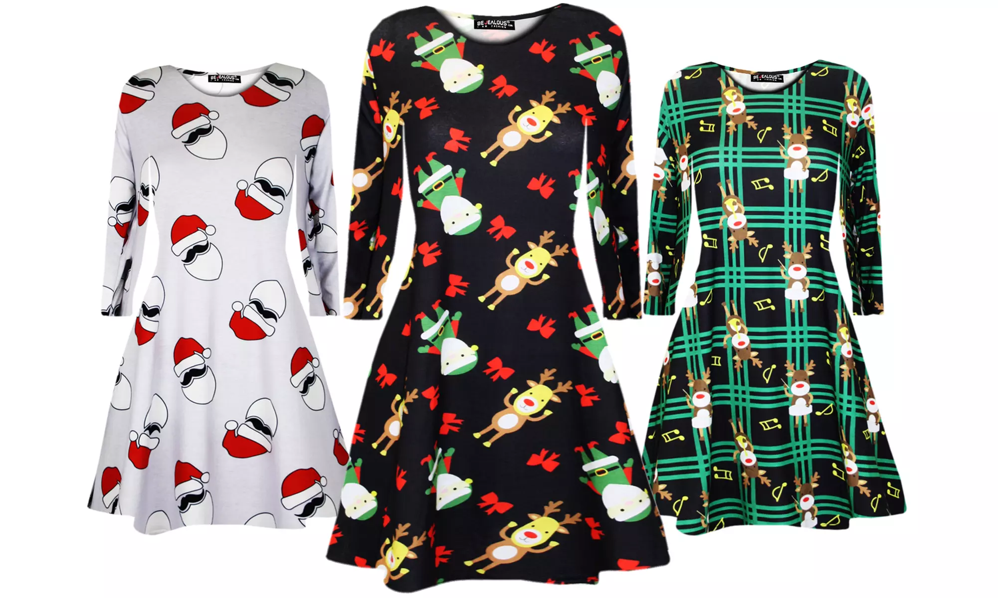 Robe t-shirt patineuse thématique Noël - Primary Image