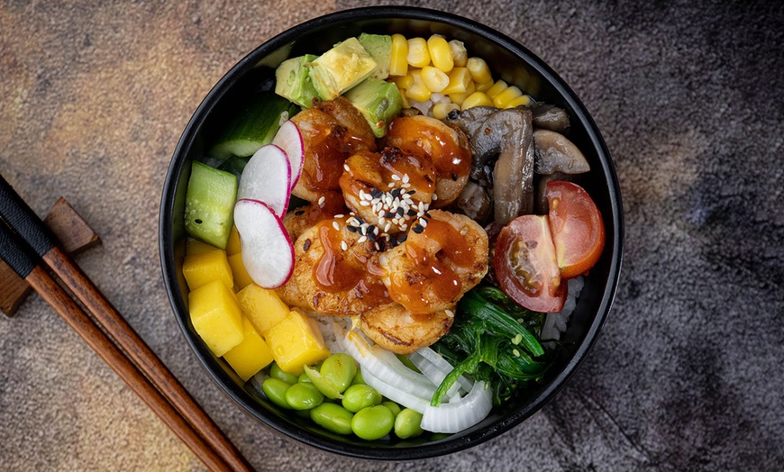 Image 12: For 1,2 or 4: Choice of Poke Bowl 24OZ w/ Classic Ice Tea