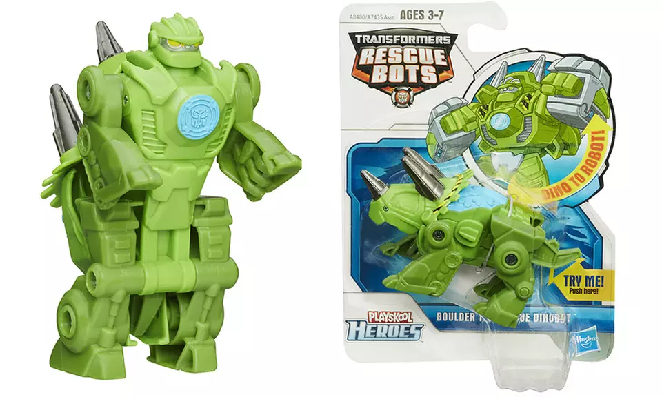 Playskool Transformers Boulder and Chase the Rescue Dinobot Figures - Second Medium