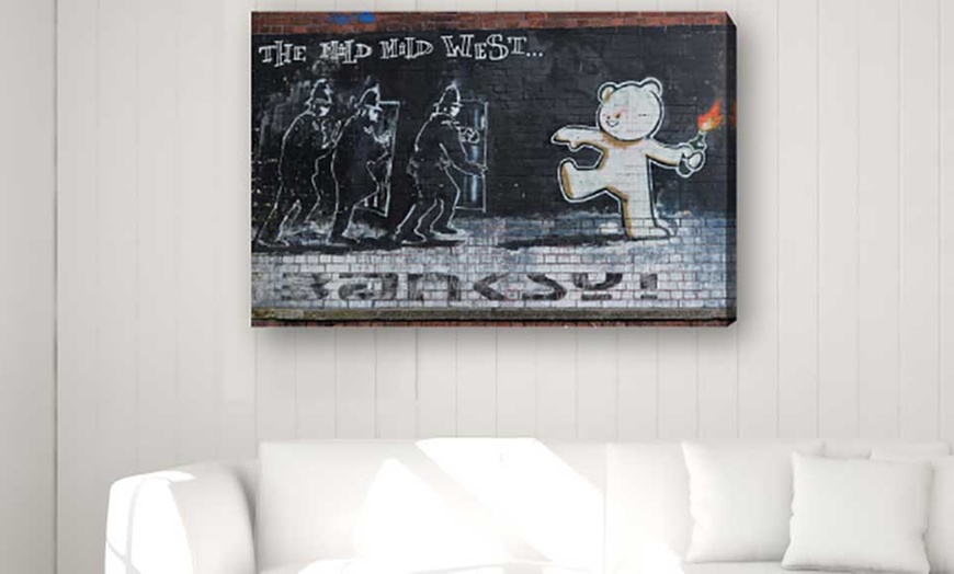 Image 11: Banksy Canvas Collection 