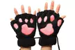 1x oder 2x Fingerlose Pfoten-Handschuhe in Schwarz, Braun oder Beige - Second Medium
