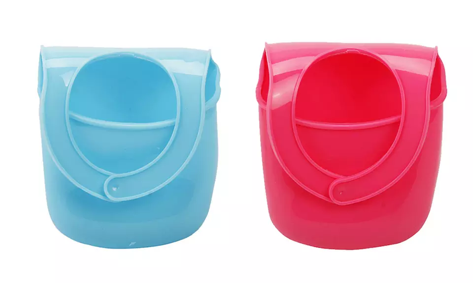 1x, 2x oder 3x praktische Waschbecken-Halterung für Schwämme und Kosmetika in Grün, Pink oder Blau - Second Medium