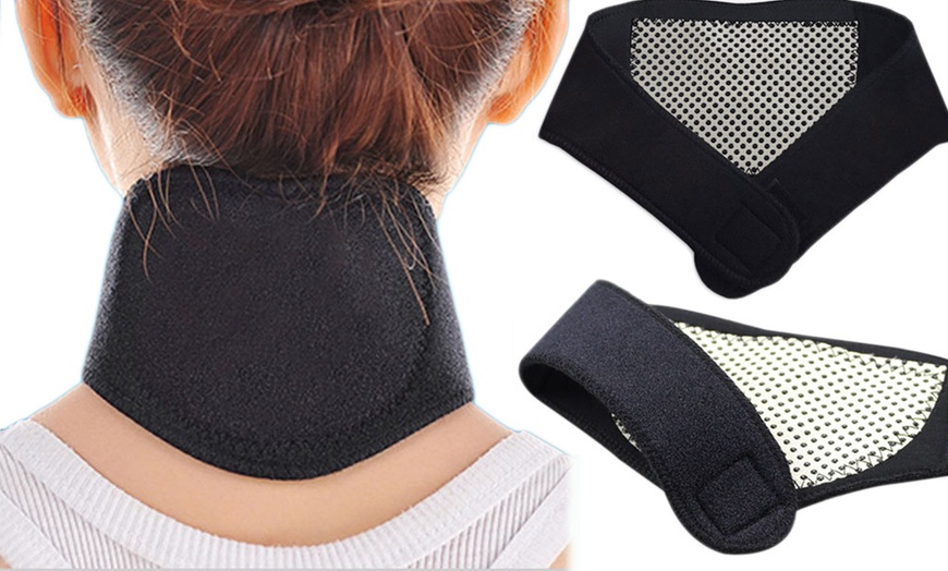 Image 1: Self-Heating Neck Therapy Wrap