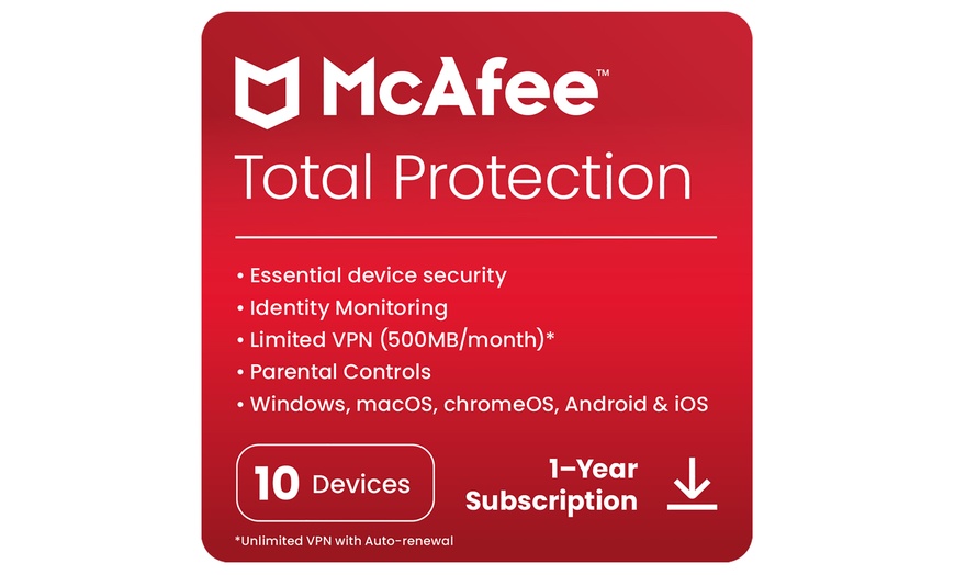 McAfee Total Protection 2024 10 Devices 1 year Groupon