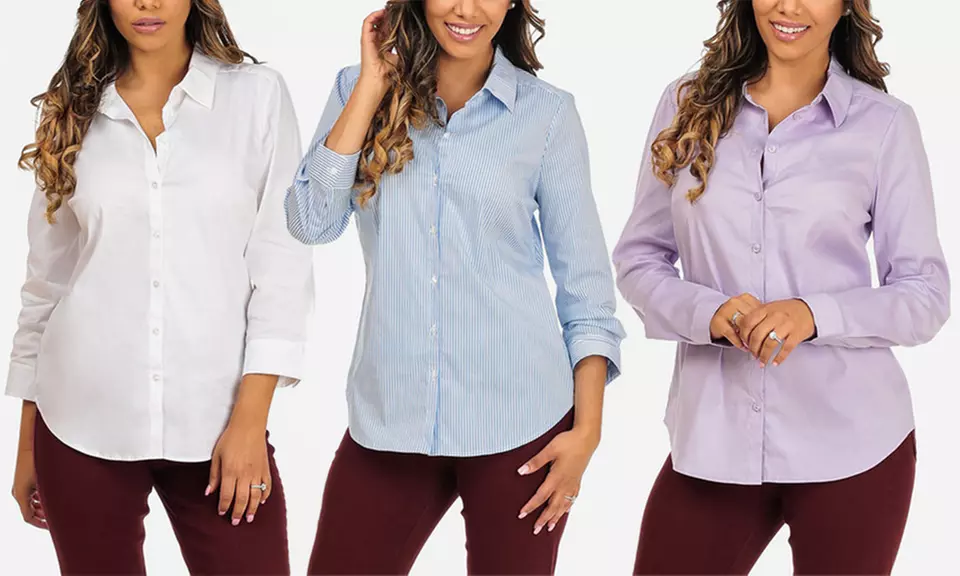 NYDJ Women's Career Long Sleeve Shirts - Primary Image