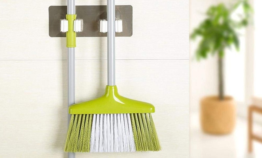 Image 5: Wall-Mounted Double Mop Holder