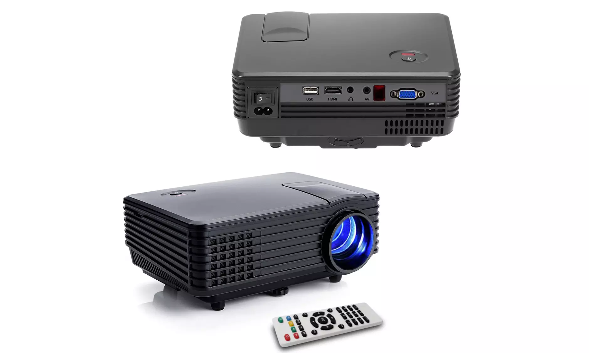 Favi Home or Portable LED Projector with 100'' Screen Bundle - Second Medium