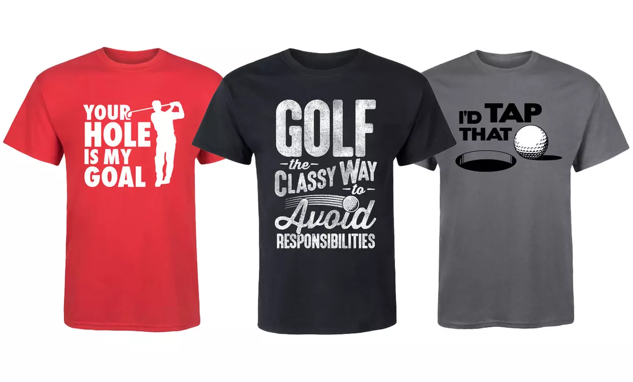 Men's Humorous Golf Tees - Primary Image