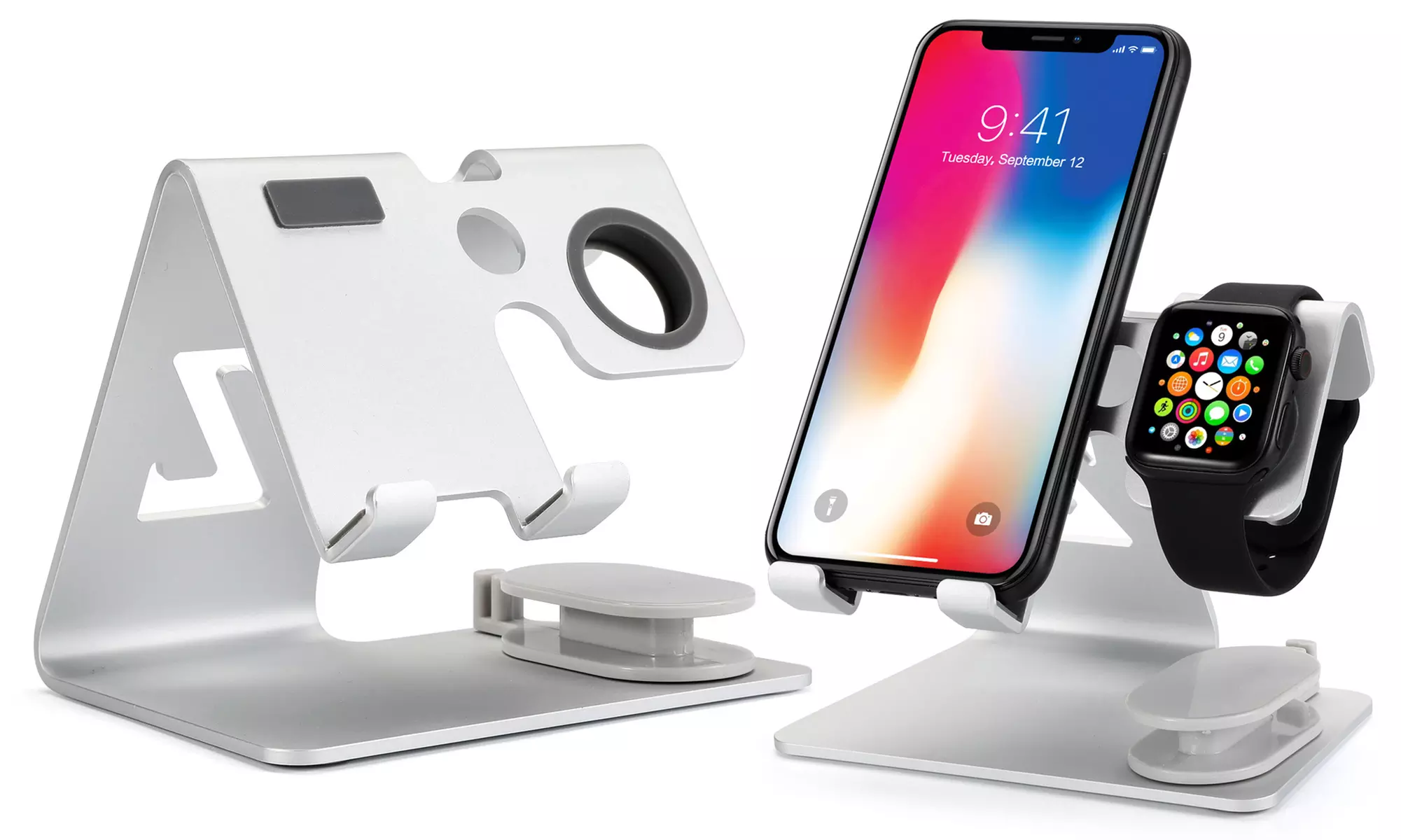 2-in-1 Universal Desktop Holder for iPhone and Apple Watch - Second Medium