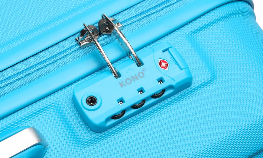 Image 9: Indulge in Style with This Robin's Egg Blue ABS Luggage Set