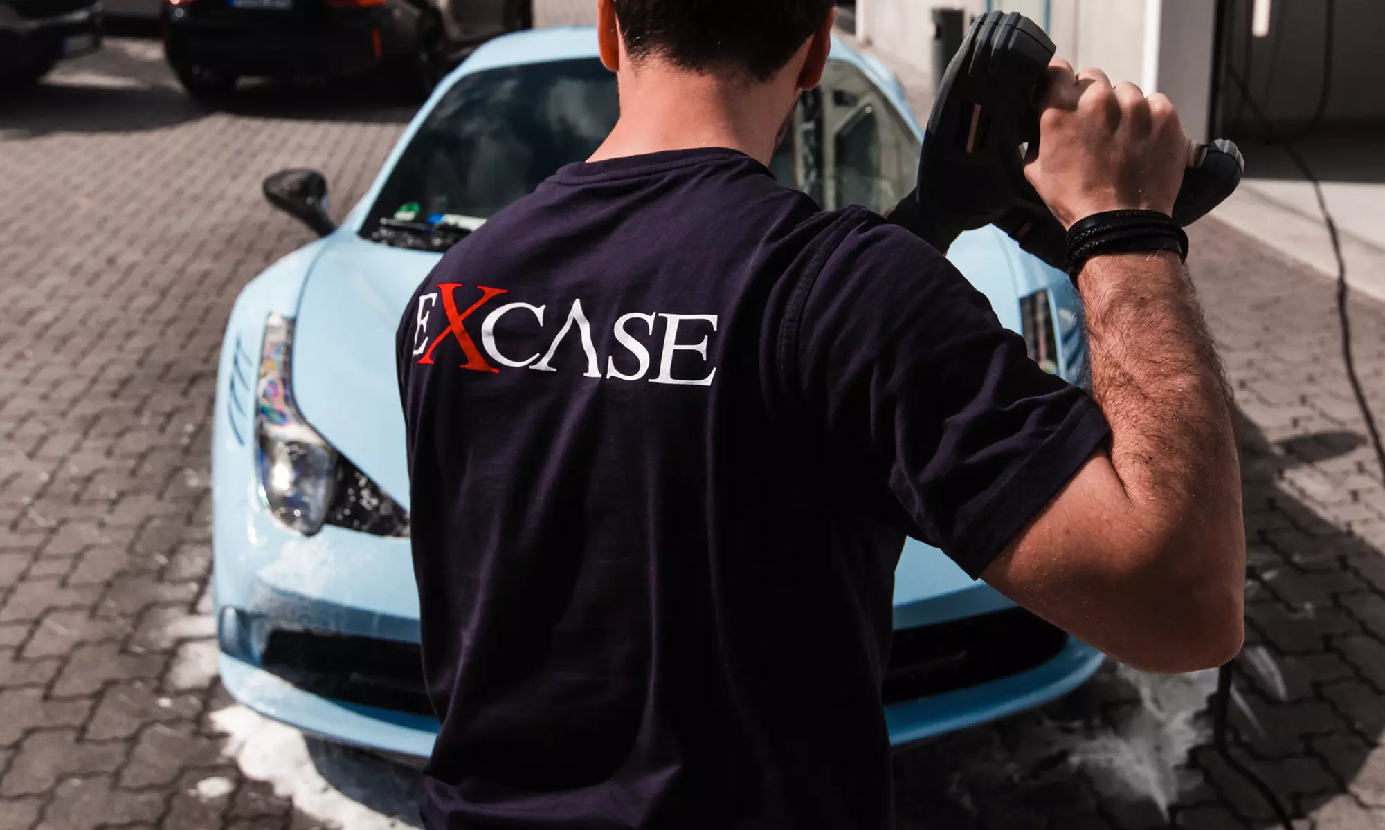 Außenwäsche mit Versiegelung