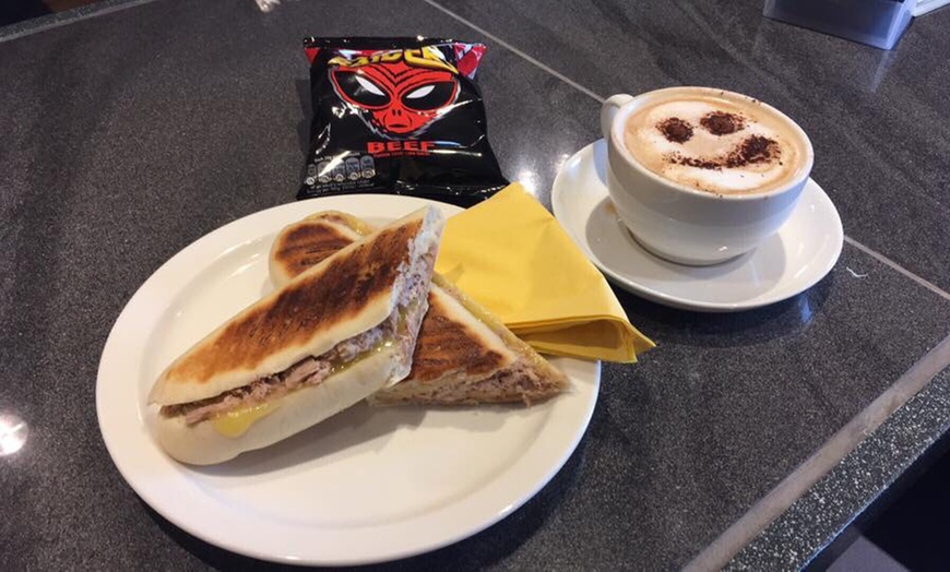 Image 1: Panini or Toastie with Hot Drink