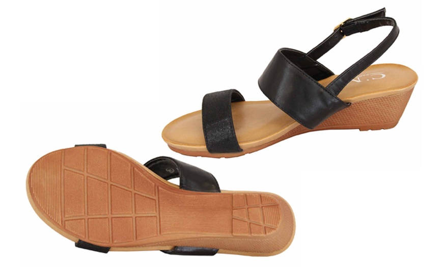 Image 4: Women's Slip-On Wedge Heel Sandals