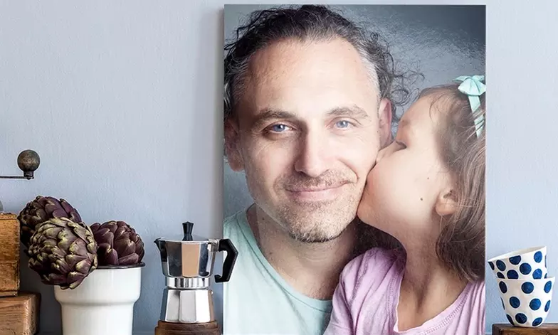 Moment op metaal: geprinte foto op aluminium