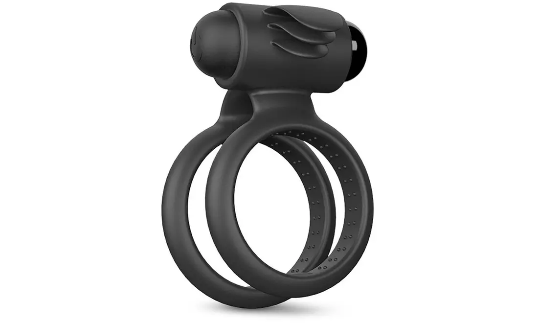 Vibrating Penis C-Ring Clit Stimulator Licking Massage Sex Toys