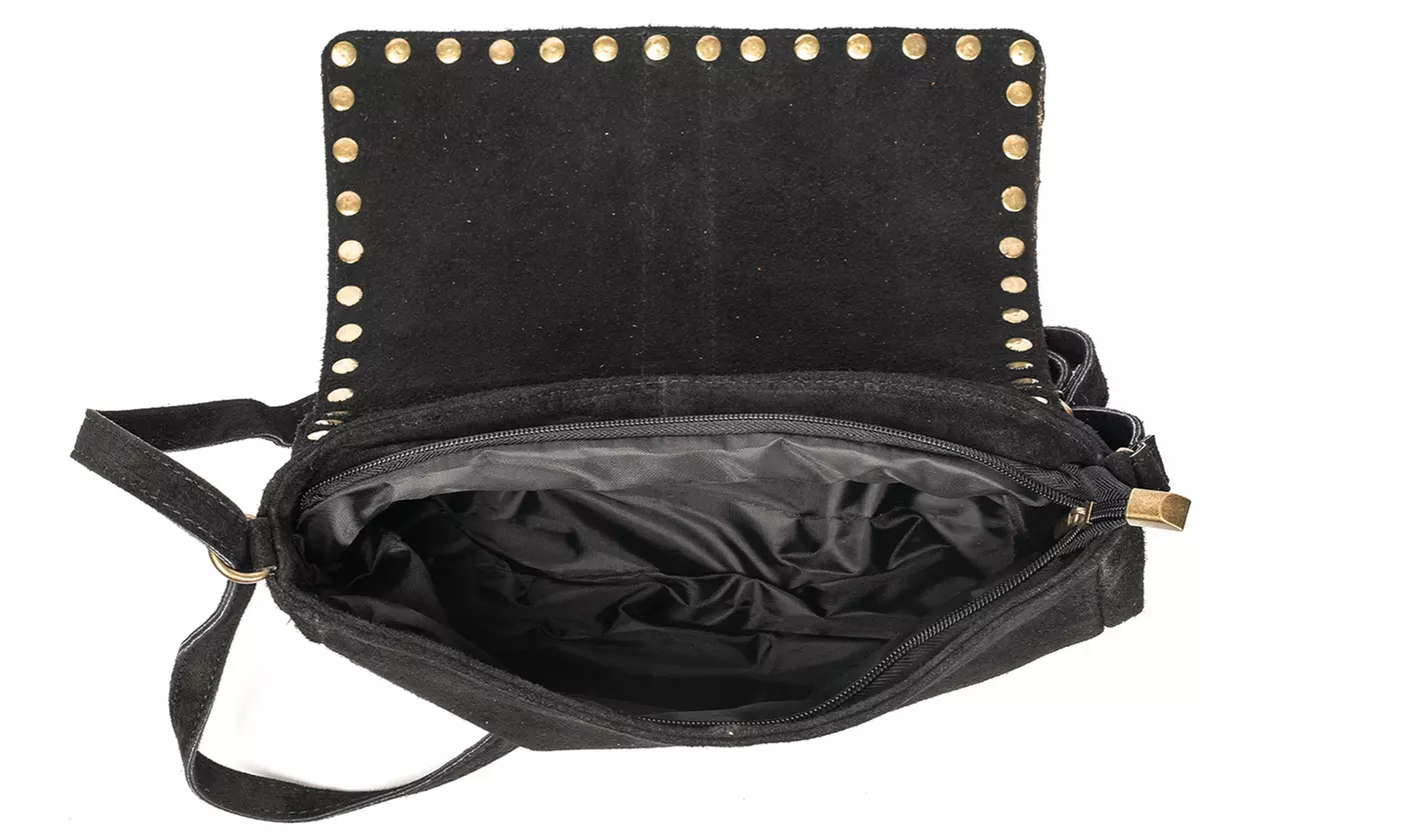 Sac bandoulière cuir à clou Carla Belotti, modèle Sandy - Second Medium