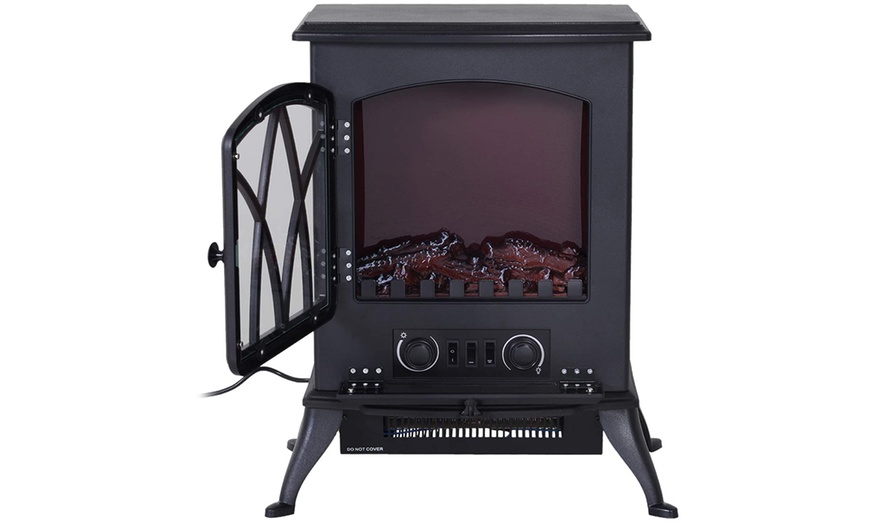 Image 14: HomCom Indoor Fireplace Heater