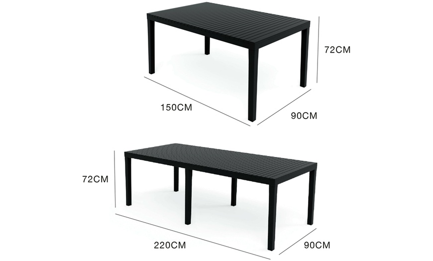 Image 4: Uitschuifbare tuintafel 'Messina' voor max. 10 personen