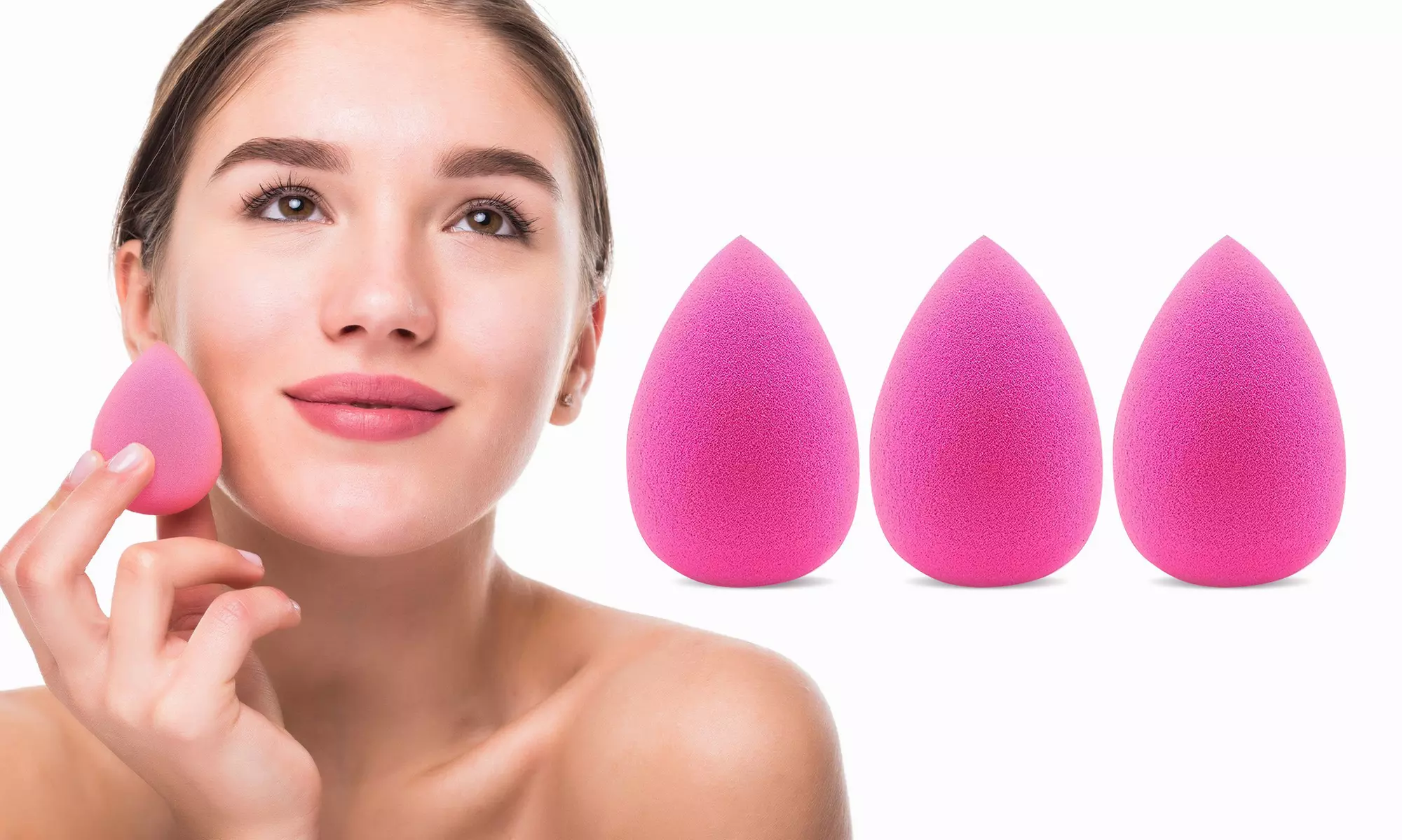 1, 3 ou 5 éponges maquillage lavables - Primary Image