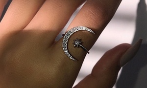 Moon and Star Ring