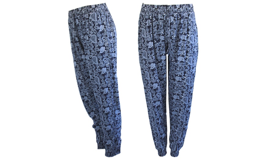 Image 7: Printed Soft Cotton Trousers