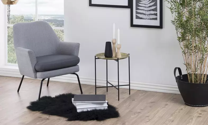 Table basse cuivre et dorée - Primary Image