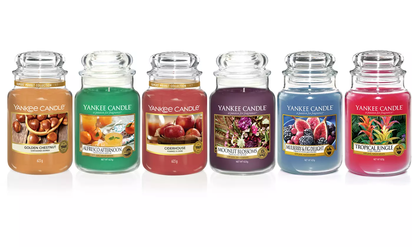 6 grands pots de bougies Yankee Candle - Primary Image
