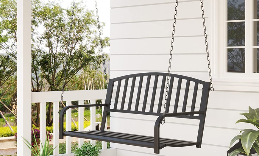 Image 1: Outsunny Swing Bench