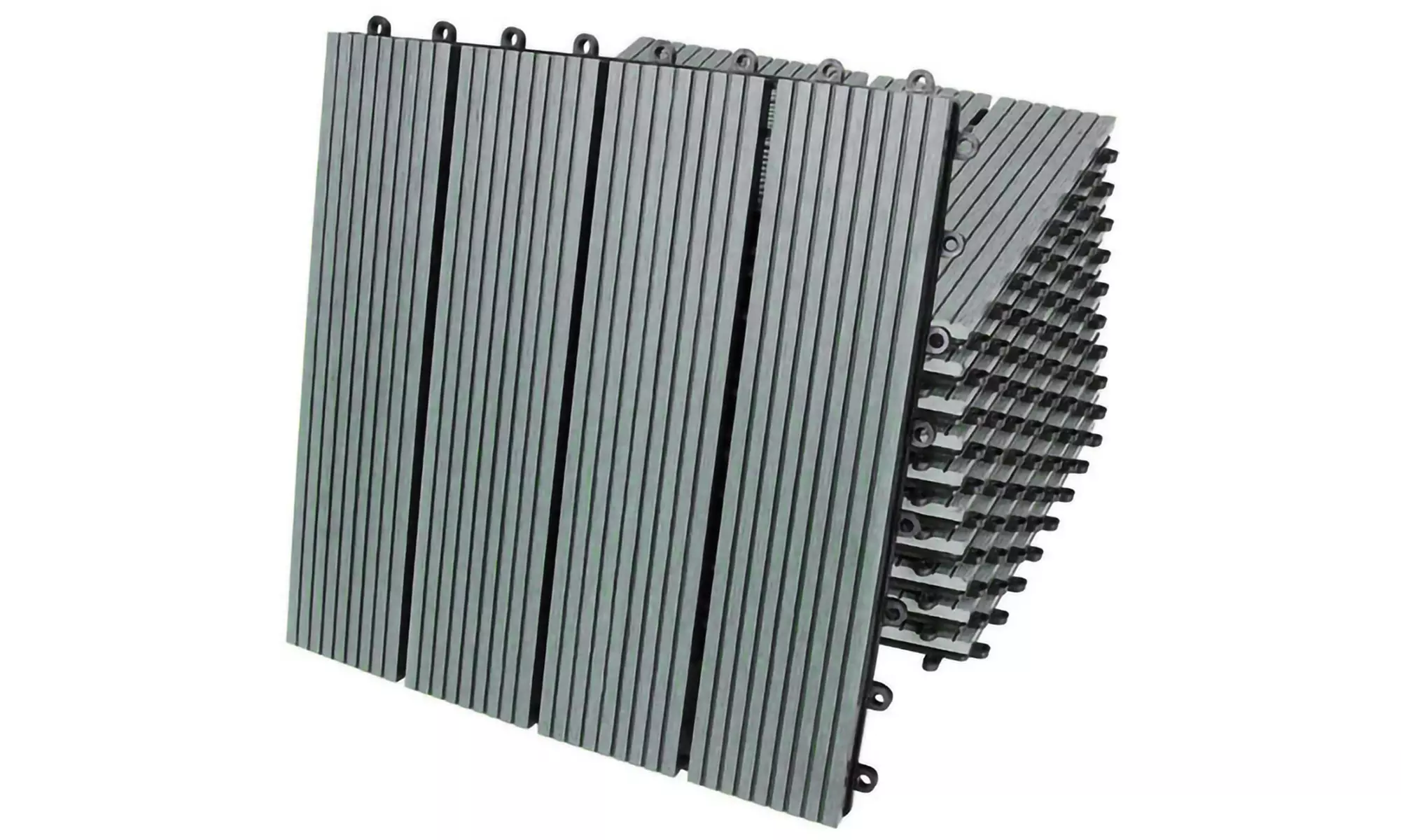 33-Pack WPC Decking Tiles Grey