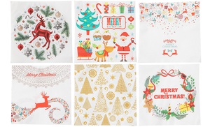 Up to Four Packs of 20-Sheet Christmas-Print Napkins