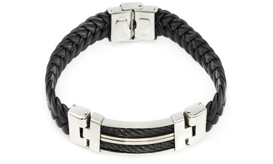 Image 15: Eira Wen ® Father's Day Men's Leather Bracelets