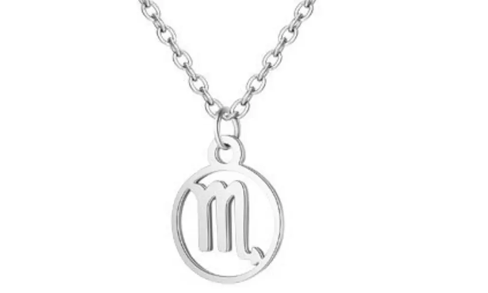 Collier astrologique en acier inoxydable, doré ou argent