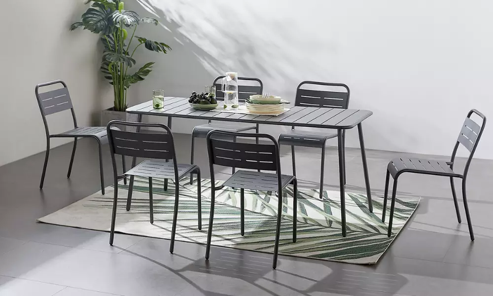 Ensemble table et chaises 6 places "Evora" par Kocoon