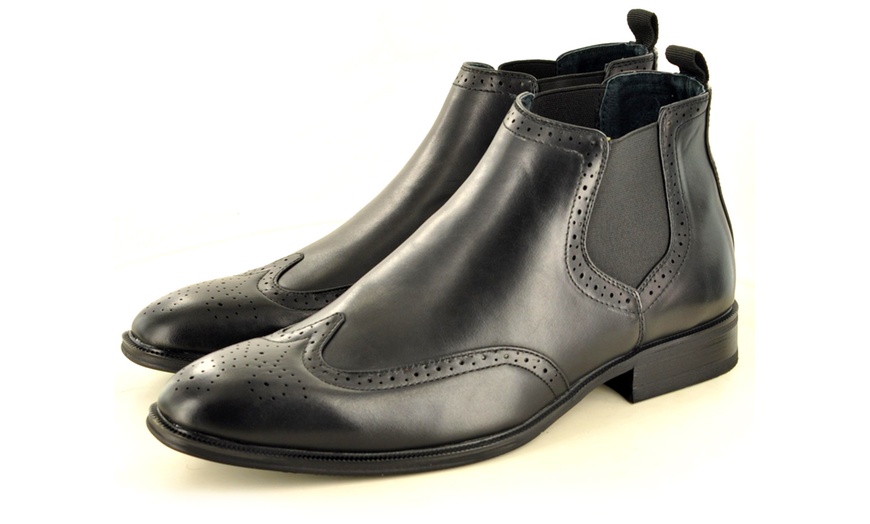 Image 2: Men's Faux Leather Brogues