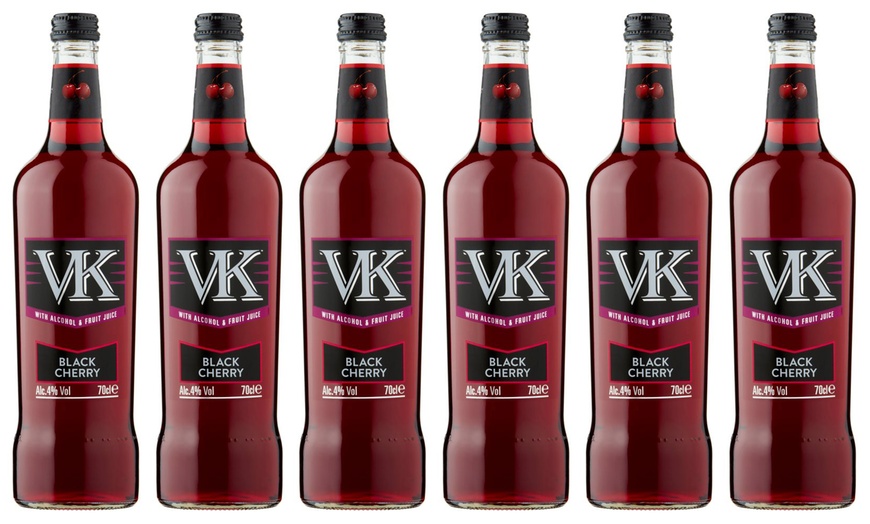 Image 1: 6 or 12 Bottles of VK Black Cherry 70cl