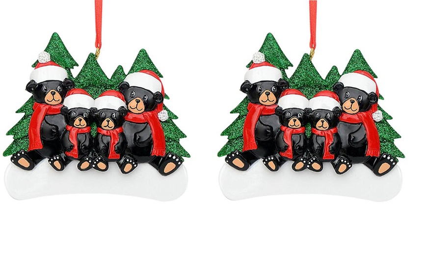 Image 7: Personalised Santa Bears Christmas Tree Ornament