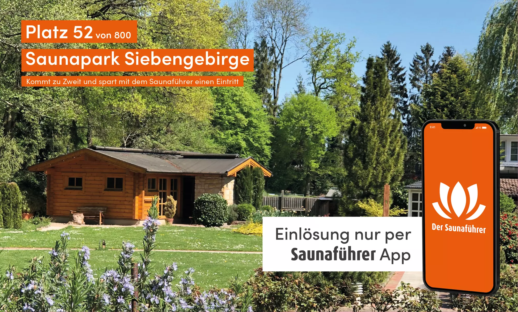 2:1 Gutschein für der Saunapark Siebengebirge (50% sparen) - Primary Image