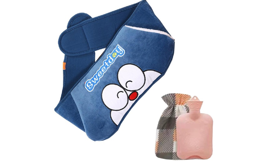 Image 8: Hot Water Bottle with Animal-Style Waist Cover