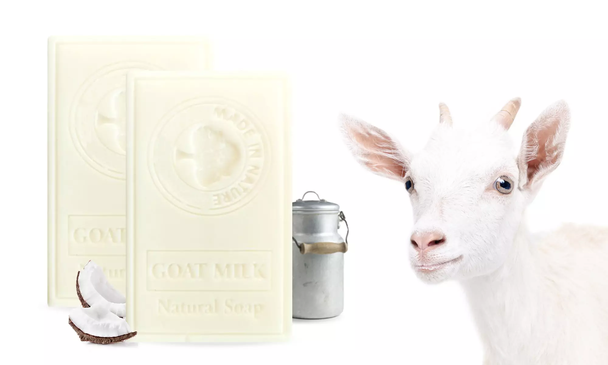 1, 2 ou 3 savons solides naturels au lait de chèvre, 100 g - Second Medium